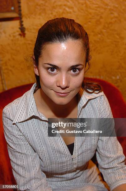 Actress Alicia Braga poses at the GusmanTheater at the screening of the film "Solo Dios Sabe" on March 10, 2006 in Miami , Florida.