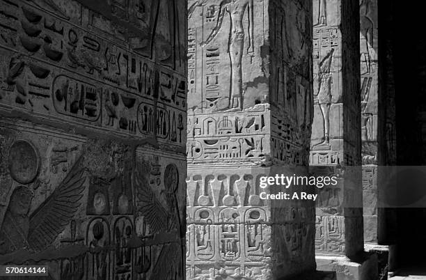 hieroglyphs - egyptian patterns stock pictures, royalty-free photos & images