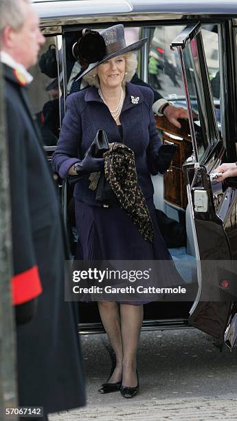 Camilla, The Duchess of Cornwall attends an Observance for Commonwealth Day service at Westminster Abbey on March 13, 2006 in London, England. The...