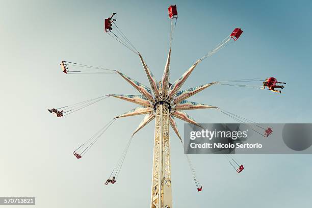 coney island swing - active in new york stock pictures, royalty-free photos & images