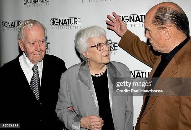 Playwright Horton Foote, writer Harper Lee and actor Robert Duvall attend Signature Theatre Company honors Horton Foote on the eve of his 90th...