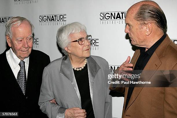 Playwright Horton Foote, writer Harper Lee and actor Robert Duvall attend Signature Theatre Company honors Horton Foote on the eve of his 90th...