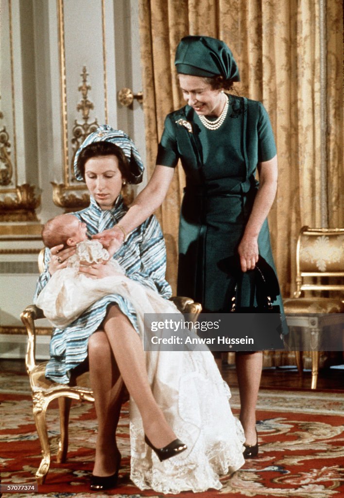 GBR: Queen Elizabeth II and Princess Anne with her first grandchild