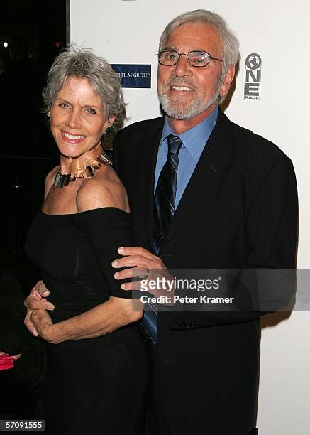 Actor Alex Rocco and wife Shannon Wilcox attend the premiere of "Find Me Guilty" at Sony Lincoln Square on March 14, 2006 in New York City.