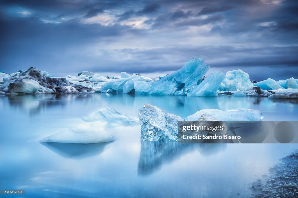 Icebergs in Jokulsarlon Lagoon