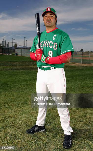 Vinny Castilla of Mexico poses for a portrait during the World Baseball Classic Photo Day on March 5, 2006 in Tuscon, Arizona.