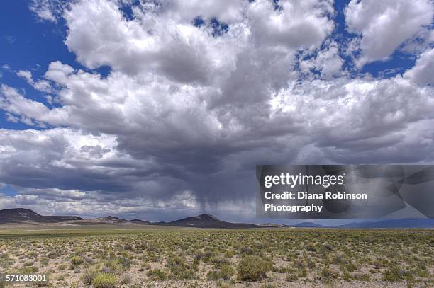 rainstorm along the great basin highway, nevada - rainwater basin stock pictures, royalty-free photos & images