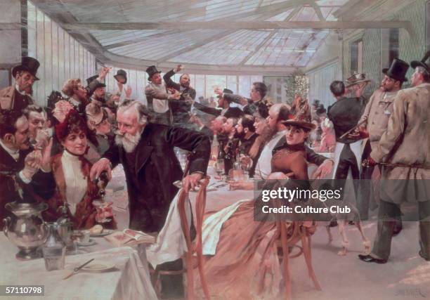 Scandinavian Artist's Luncheon at Cafe Ledoyen on Varnishing Day, 1886