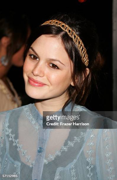 Actress Rachel Bilson arrives at Fox Searchlight Pictures Premiere Of "Thank You for Smoking" held at the Directors Guild of America in Hollywood on...