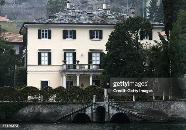 Villa Oleandra, owned by George Clooney, is seen on March 18, 2006 in Como, Italy. Lake Como in Laglio is one of the possible place being rumoured by...