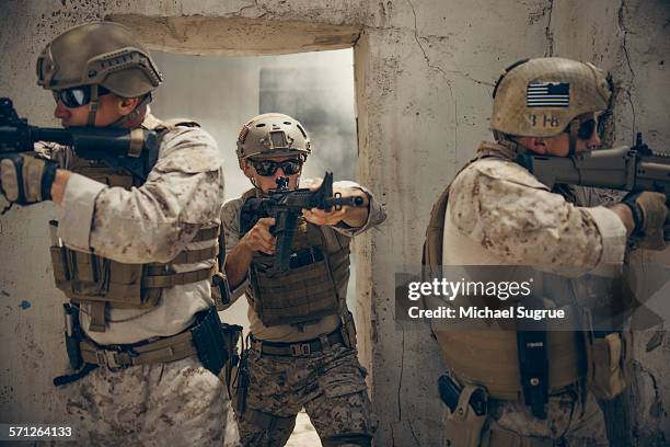 united states marines on patrol. - santa clarita stock pictures, royalty-free photos & images