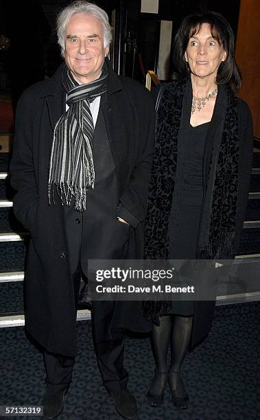 Sir Richard Eyre and guest arrive at the UK Premiere of "The White Countess" at the Curzon Mayfair on March 19, 2006 in London, England.