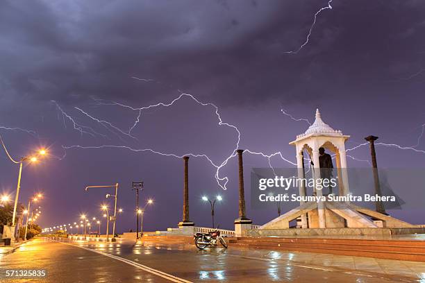 lightning strike in pondicherry - pondicherry stock pictures, royalty-free photos & images