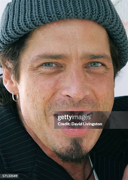 Musician Chris Cornell attends the John Varvatos 4th Annual Stuart House Benefit at the John Varvatos Boutique on March 19, 2006 in West Hollywood,...