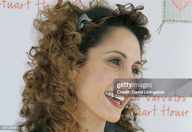 Actress Melina Kanakaredes attends the John Varvatos 4th Annual Stuart House Benefit at the John Varvatos Boutique on March 19, 2006 in West...