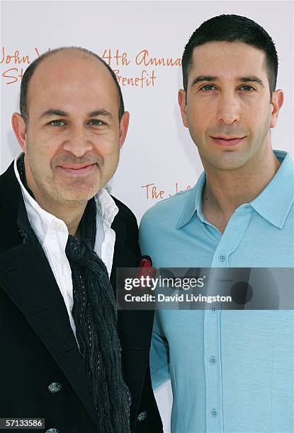Actor David Schwimmer poses at the John Varvatos 4th Annual Stuart House Benefit with designer Varvatos at the John Varvatos Boutique on March 19,...