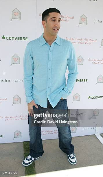Actor David Schwimmer attends the John Varvatos 4th Annual Stuart House Benefit at the John Varvatos Boutique on March 19, 2006 in West Hollywood,...