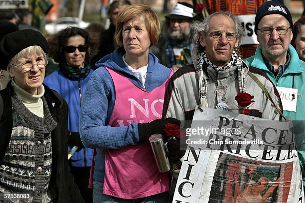 Anti-war protester and leader Cindy Sheehan , whose son, Army Spc. Casey Sheehand was killed in Iraq in 2004 and Michael Berg , father of independent...