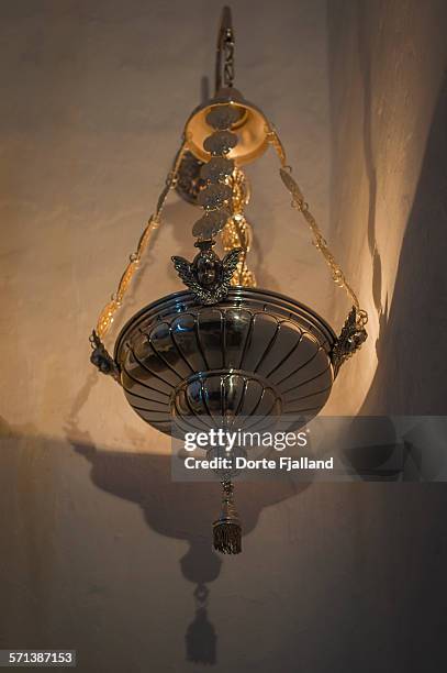 brass lamp - dorte fjalland fotografías e imágenes de stock