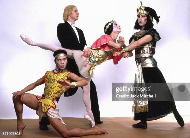 All Male Ballet troup Les Ballets Trockadero de Monte Carlo, 1983. .