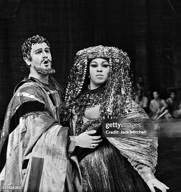 Soprano Leontyne Price, one of the first African Americans to become a leading artist at the Metropolitan Opera, photographed in "Antony and...