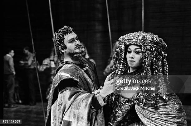 Soprano Leontyne Price, one of the first African Americans to become a leading artist at the Metropolitan Opera, photographed in "Antony and...