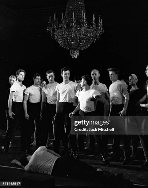 American Ballet Theatre dancers rehearse "Billy the Kid" in the White House East Room, May 22, 1962.