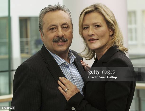Actor Wolfgang Stumph and actress Suzanne von Borsody attend a photocall to the new ZDF German television film "Eine Liebe in Koenigsberg" March 21,...