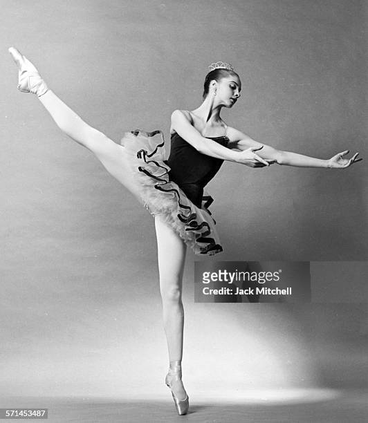 Ballerina Suzanne Farrell when she danced for the New York City Ballet in March 1964.