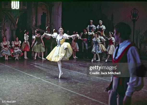 Erik Bruhn and Carla Fracci pderforming American Ballet Theatre's "Coppelia" in December 1968.