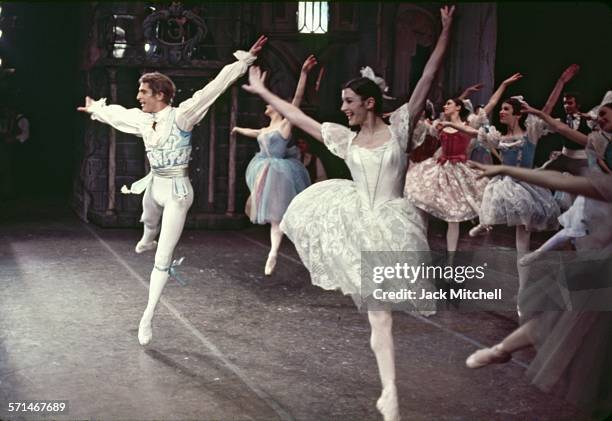 Erik Bruhn and Carla Fracci pderforming American Ballet Theatre's "Coppelia" in December 1968.