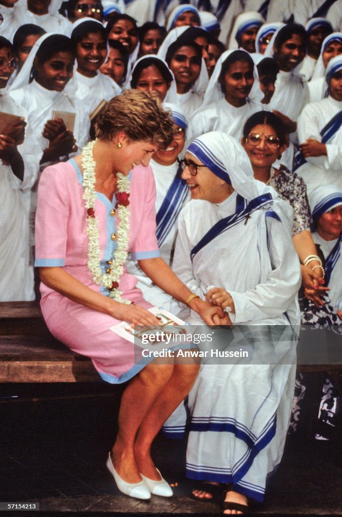 Princess Diana the Princess of Wales visits India