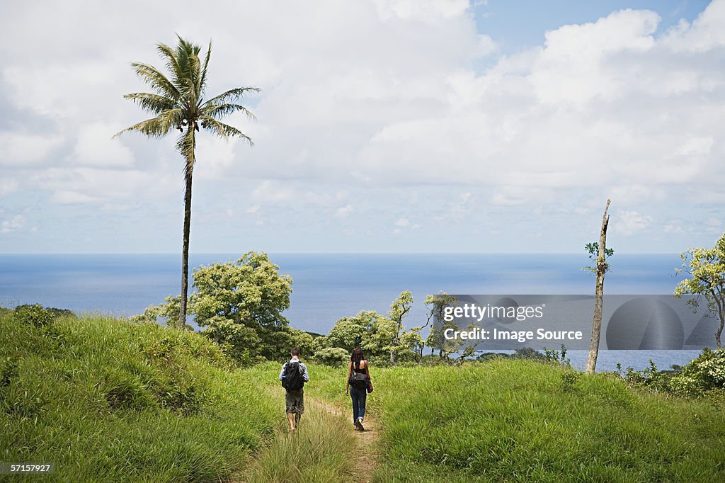 Couple hiking