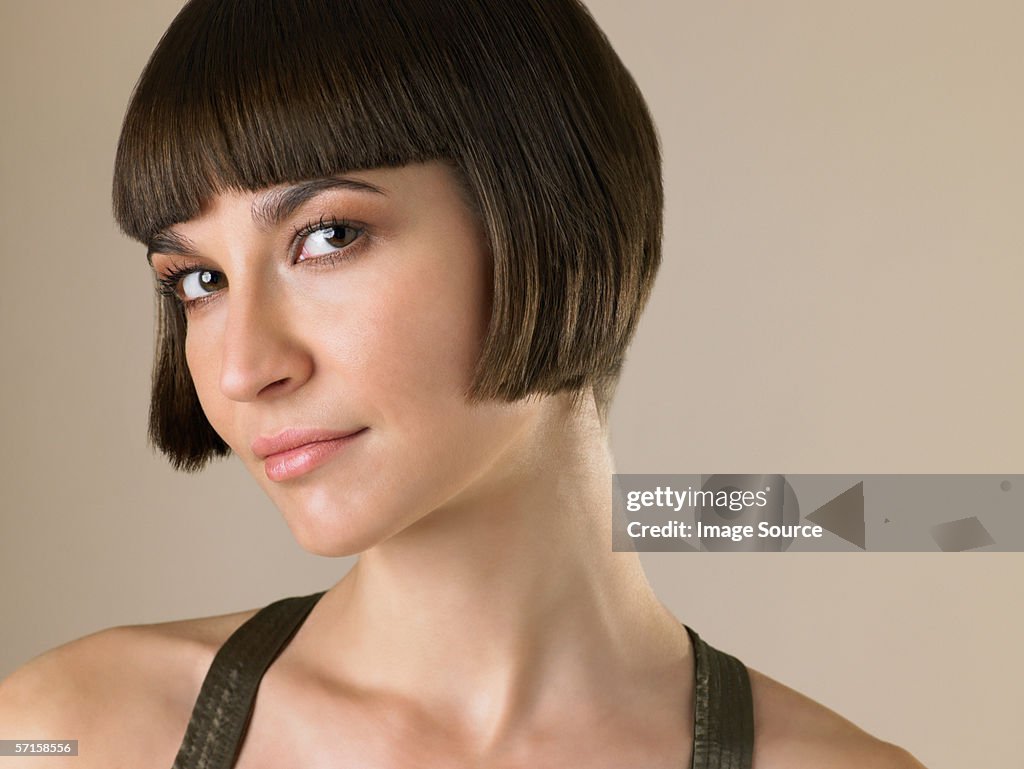 Woman with a bob hairstyle