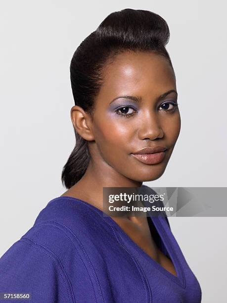 young woman with quiff hairstyle - quiff stock pictures, royalty-free photos & images