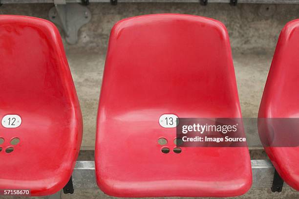empty stadium seats - number 13 stock pictures, royalty-free photos & images