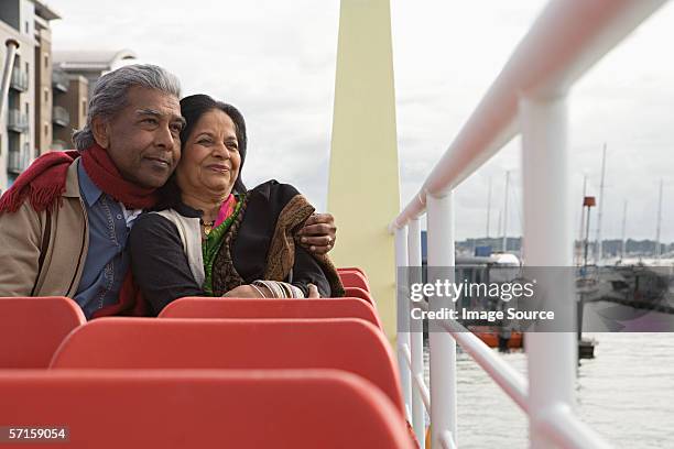 paar auf dem boot - mature indian couple stock-fotos und bilder