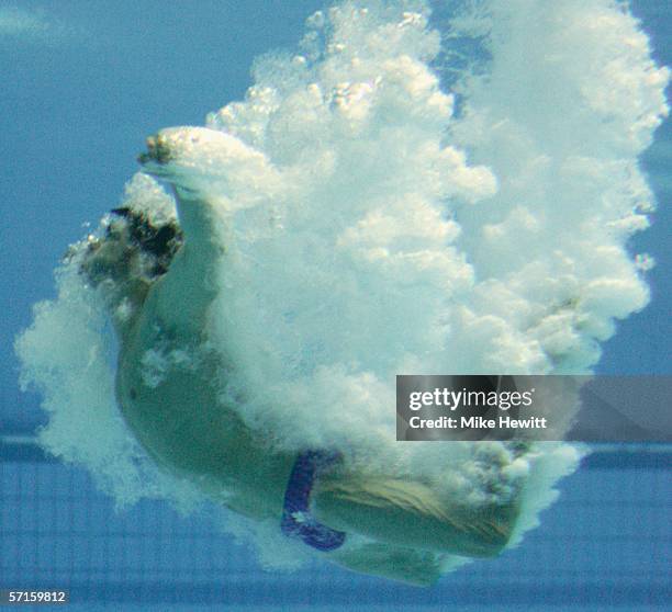 Alexandre Despatie of Canada competes in the Men's 3m Springboard preliminary round during the diving at the Melbourne Sports & Aquatic Centre during...