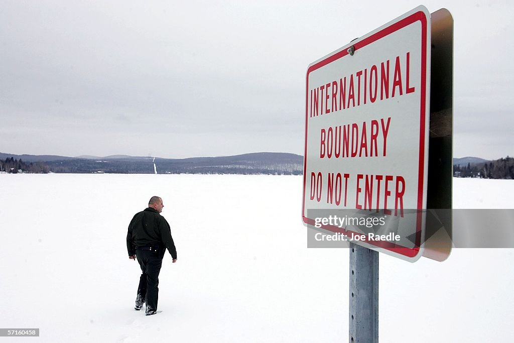 Border Patrol Works Along Vermont - Canada Border