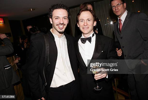 Pianist Bruce Levingston and violinist Colin Jacobsen pose for a photo following their concert at Alice Tully Hall in Lincoln Center on March 22,...