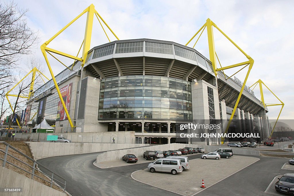 Exterior view of the Westfalen Stadion (