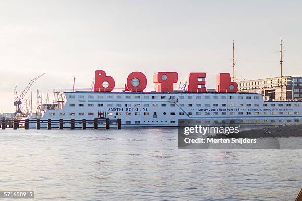 botel at ndsm with letter rooms - ndsm stockfoto's en -beelden