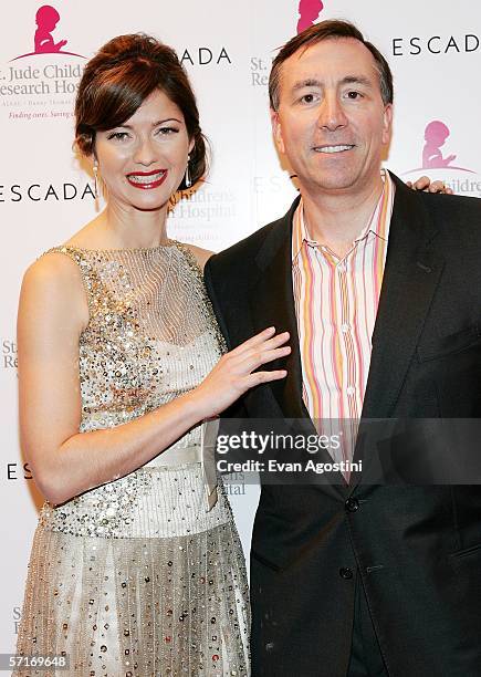 Escada USA president Lawrence De Paris and actress Jill Hennessy attend the Escada Fall/Winter 2006 Collection celebration benefiting the St. Jude...