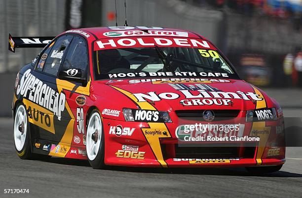 Cameron McConville of Super Cheap Auto Racing in action during practice for the Clipsal 500 which is round one of the V8 Supercar Championship Series...