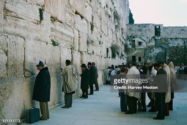The Western Wall or Wailing Wall in Jerusalem, 1975.