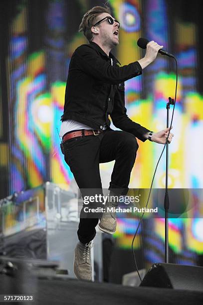 Ricky Wilson of the Kaiser Chiefs performs at the Barclaycard British Summertime gigs at Hyde Park on June 26, 2015 in London, England.