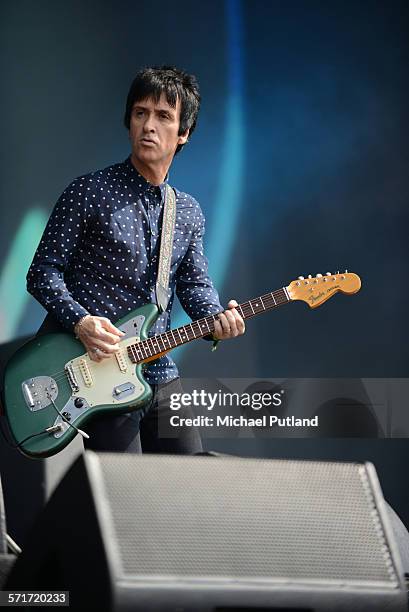Johnny Marr performs at the Barclaycard British Summertime gigs at Hyde Park on June 26, 2015 in London, England.