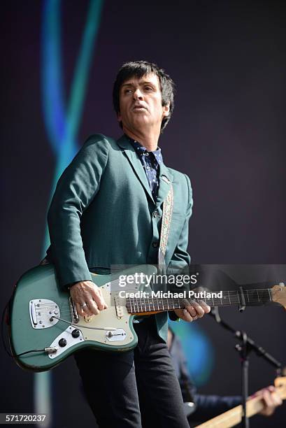 Johnny Marr performs at the Barclaycard British Summertime gigs at Hyde Park on June 26, 2015 in London, England.