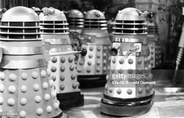 The Daleks run riot in the British science fiction television series 'Doctor Who', 28th September 1964.