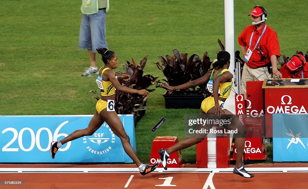 Shellene Novlene Williams drops the batton as she passes it to Shellene... News ...